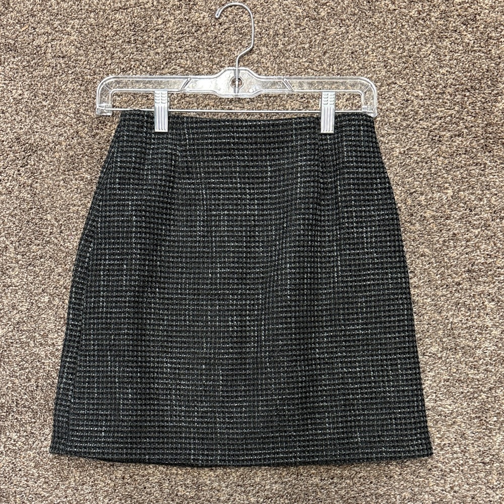 Pink Lily Textured Black Mini Skirt
